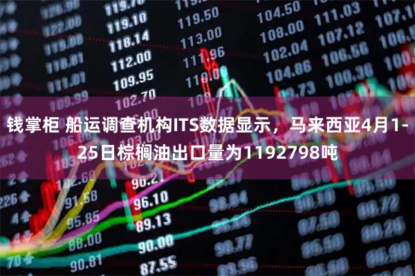 钱掌柜 船运调查机构ITS数据显示，马来西亚4月1-25日棕榈油出口量为1192798吨